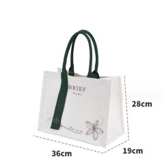 2024 Hot sale women's canvas tote bags waterproof buckle handbag reusable shopping bag with custom printed logo waterproof