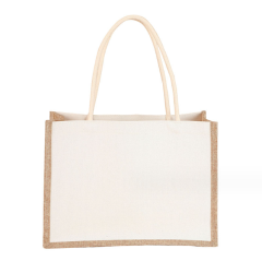 JUSTOP  high quality waterproof  designer canvas cosmetic bag daily life luxury shopping gift bags cotton plain tote bags for women