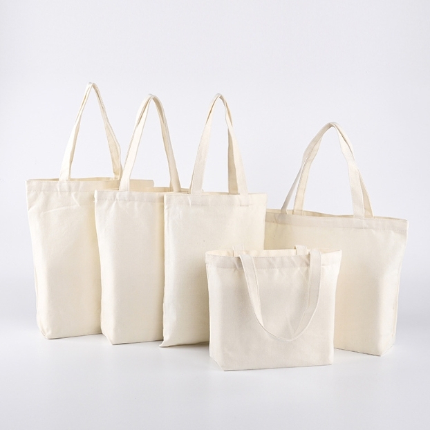 JUSTOP Low  MOQ customized tote bags with pockets custom logo zipper shopping bag waterproof fold shopping tote bag recycled shopping bag small canvas bag