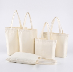 JUSTOP Low  MOQ customized tote bags with pockets custom logo zipper shopping bag waterproof fold shopping tote bag recycled shopping bag small canvas bag