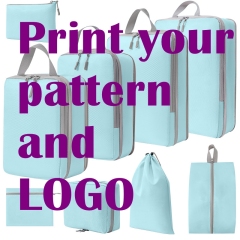 JUSTOP wholesale high quality compression packing cubes  for travel uitcases  custom packing cube hang packing cubes travel organizer luggage packing cubes