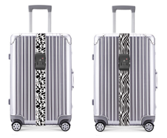 JUSTOP adjustable safety nylon belt for suitcase 2 cross luggage belt luggage strap with code buckle