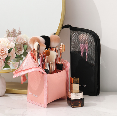 JUSTOP custom promotional washbag cosmetic bag waterproof pink makeup bag