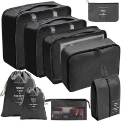 JUSTOP travel packing cubes storage bags clothes organizer drawstring storage bag