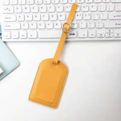Wholesale PU Travel Luggage Tag Custom Logo Leather High Quality Luggage Tag with Name ID Card