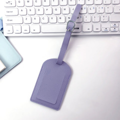 Wholesale PU Travel Luggage Tag Custom Logo Leather High Quality Luggage Tag with Name ID Card