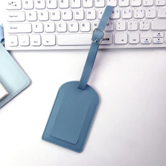 Wholesale PU Travel Luggage Tag Custom Logo Leather High Quality Luggage Tag with Name ID Card