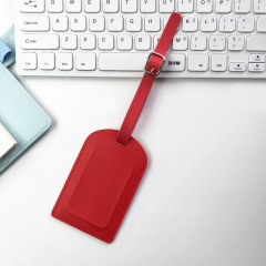 Wholesale PU Travel Luggage Tag Custom Logo Leather High Quality Luggage Tag with Name ID Card