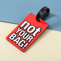 JUSTOP Hot Sell Wholesale Travel Luggage Tag Sublimation Suitcase Tag Custom Soft PVC Leather Luggage Tags