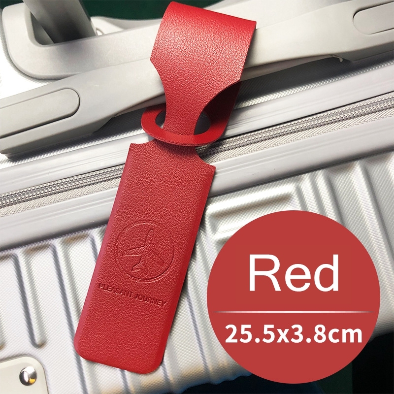 Wholesale PU Travel Luggage Tag Custom Logo Leather High Quality Luggage Tag with Name ID Card