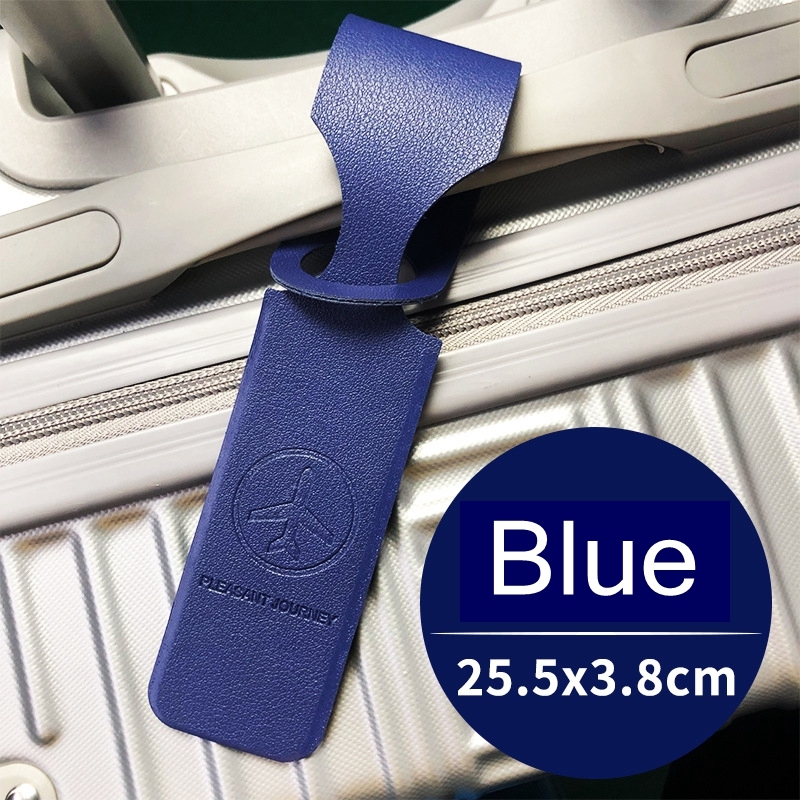 Wholesale PU Travel Luggage Tag Custom Logo Leather High Quality Luggage Tag with Name ID Card