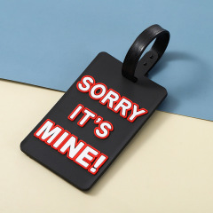 JUSTOP Hot Sell Wholesale Travel Luggage Tag Sublimation Suitcase Tag Custom Soft PVC Leather Luggage Tags