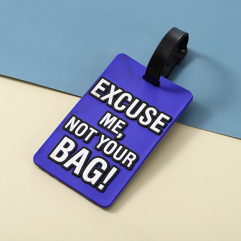 JUSTOP Hot Sell Wholesale Travel Luggage Tag Sublimation Suitcase Tag Custom Soft PVC Leather Luggage Tags