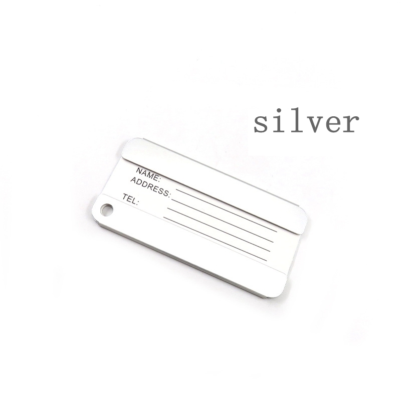 JUSTOP Best Selling Durable Custom Blank Aluminum Luggage Tags Engraved Personalized  Metal Luggage Tag Strap Loop