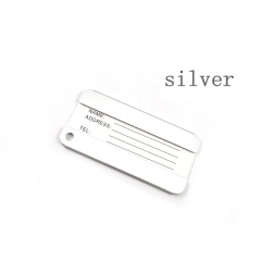 JUSTOP Best Selling Durable Custom Blank Aluminum Luggage Tags Engraved Personalized  Metal Luggage Tag Strap Loop