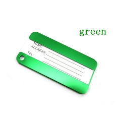 JUSTOP Best Selling Durable Custom Blank Aluminum Luggage Tags Engraved Personalized  Metal Luggage Tag Strap Loop