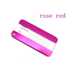 JUSTOP Best Selling Durable Custom Blank Aluminum Luggage Tags Engraved Personalized  Metal Luggage Tag Strap Loop