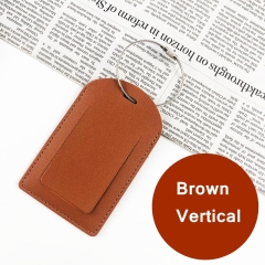 JUSTOP New Design Personalized Sublimation Luggage Tag Holder Leather Travel Luggage Tags  Custom Logo Luggage Tags