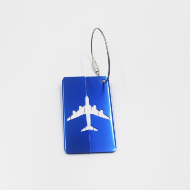 JUSTOP 2024 Fashionable Custom Alloy Luggage Tags Personalized  With Name ID Card Stainless Steel Loop Luggage Tag