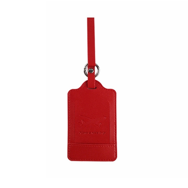 JUSTOP Wholesale Customized Waterproof  Leather Luggage Tags Personalized  Pvc Faux Sublimation Baggage LuggageTag