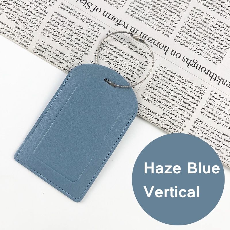 JUSTOP New Design Personalized Sublimation Luggage Tag Holder Leather Travel Luggage Tags  Custom Logo Luggage Tags