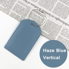 JUSTOP New Design Personalized Sublimation Luggage Tag Holder Leather Travel Luggage Tags  Custom Logo Luggage Tags