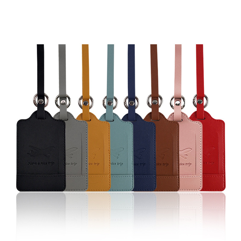 JUSTOP Wholesale Customized Waterproof  Leather Luggage Tags Personalized  Pvc Faux Sublimation Baggage LuggageTag
