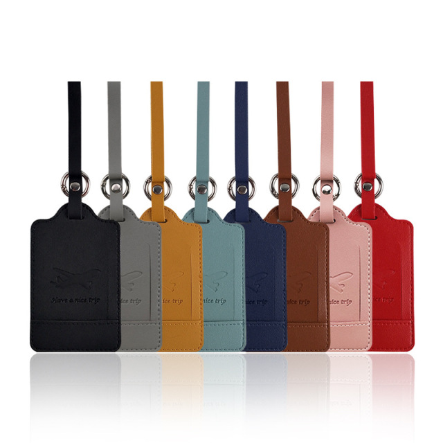 JUSTOP Wholesale Customized Waterproof  Leather Luggage Tags Personalized  Pvc Faux Sublimation Baggage LuggageTag