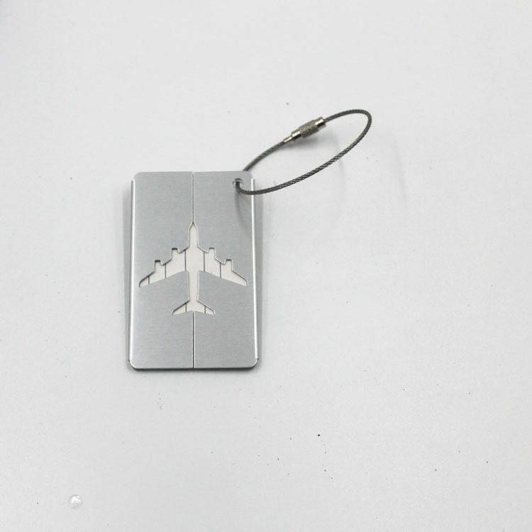 JUSTOP 2024 Fashionable Custom Alloy Luggage Tags Personalized  With Name ID Card Stainless Steel Loop Luggage Tag