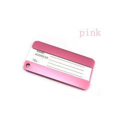 JUSTOP Best Selling Durable Custom Blank Aluminum Luggage Tags Engraved Personalized  Metal Luggage Tag Strap Loop