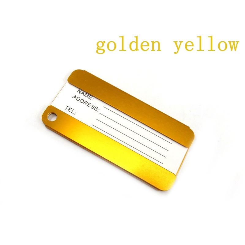 JUSTOP Best Selling Durable Custom Blank Aluminum Luggage Tags Engraved Personalized  Metal Luggage Tag Strap Loop