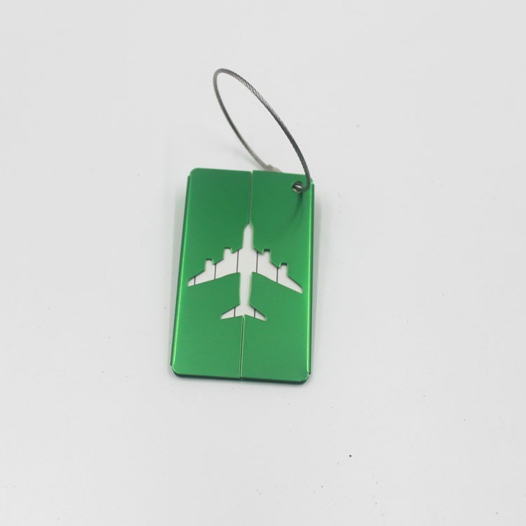 JUSTOP 2024 Fashionable Custom Alloy Luggage Tags Personalized  With Name ID Card Stainless Steel Loop Luggage Tag
