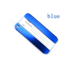 JUSTOP Best Selling Durable Custom Blank Aluminum Luggage Tags Engraved Personalized  Metal Luggage Tag Strap Loop