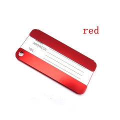 JUSTOP Best Selling Durable Custom Blank Aluminum Luggage Tags Engraved Personalized  Metal Luggage Tag Strap Loop