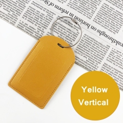 JUSTOP New Design Personalized Sublimation Luggage Tag Holder Leather Travel Luggage Tags  Custom Logo Luggage Tags