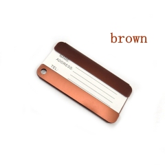 JUSTOP Best Selling Durable Custom Blank Aluminum Luggage Tags Engraved Personalized  Metal Luggage Tag Strap Loop