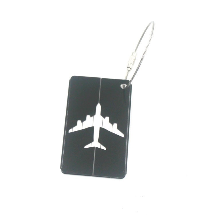 JUSTOP 2024 Fashionable Custom Alloy Luggage Tags Personalized  With Name ID Card Stainless Steel Loop Luggage Tag
