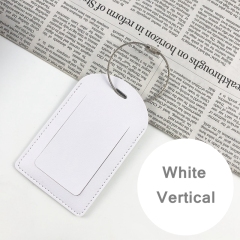 JUSTOP New Design Personalized Sublimation Luggage Tag Holder Leather Travel Luggage Tags  Custom Logo Luggage Tags