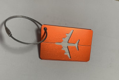 JUSTOP 2024 Fashionable Custom Alloy Luggage Tags Personalized  With Name ID Card Stainless Steel Loop Luggage Tag