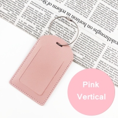 JUSTOP New Design Personalized Sublimation Luggage Tag Holder Leather Travel Luggage Tags  Custom Logo Luggage Tags