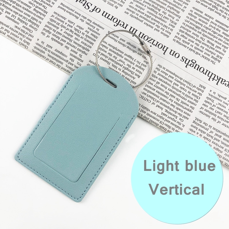 JUSTOP New Design Personalized Sublimation Luggage Tag Holder Leather Travel Luggage Tags  Custom Logo Luggage Tags