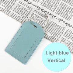 JUSTOP New Design Personalized Sublimation Luggage Tag Holder Leather Travel Luggage Tags  Custom Logo Luggage Tags