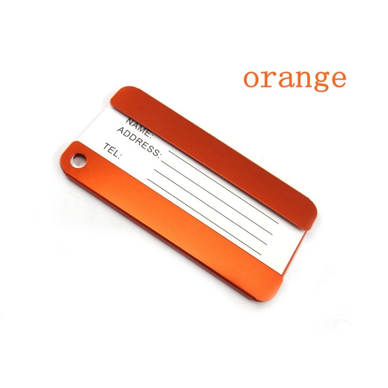 JUSTOP Best Selling Durable Custom Blank Aluminum Luggage Tags Engraved Personalized  Metal Luggage Tag Strap Loop