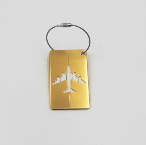 JUSTOP 2024 Fashionable Custom Alloy Luggage Tags Personalized  With Name ID Card Stainless Steel Loop Luggage Tag
