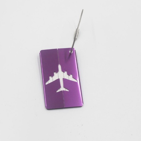 JUSTOP 2024 Fashionable Custom Alloy Luggage Tags Personalized  With Name ID Card Stainless Steel Loop Luggage Tag