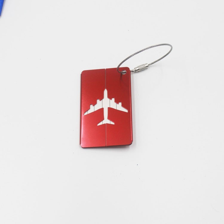 JUSTOP 2024 Fashionable Custom Alloy Luggage Tags Personalized  With Name ID Card Stainless Steel Loop Luggage Tag