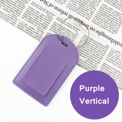 JUSTOP New Design Personalized Sublimation Luggage Tag Holder Leather Travel Luggage Tags  Custom Logo Luggage Tags