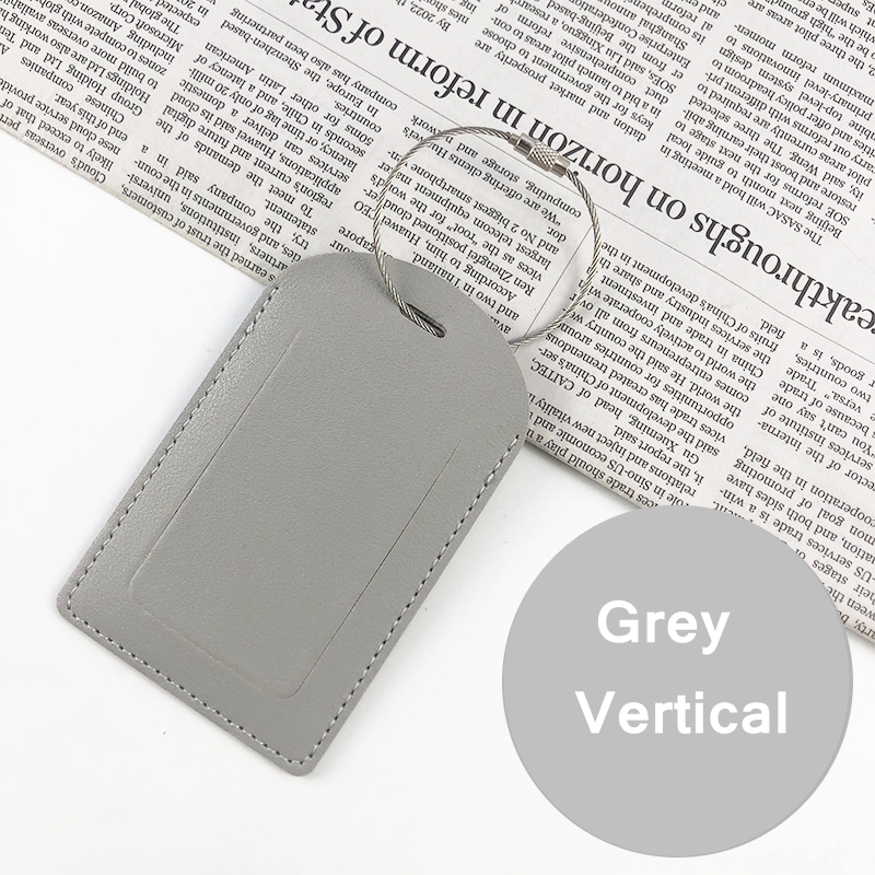 JUSTOP New Design Personalized Sublimation Luggage Tag Holder Leather Travel Luggage Tags  Custom Logo Luggage Tags