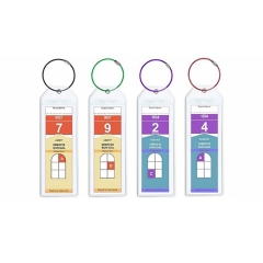 JUSTOP New Design Wholesale Custom Clear PVC Cruise Luggage Tags Travel Luggage Tag Sublimation Suitcase Tag