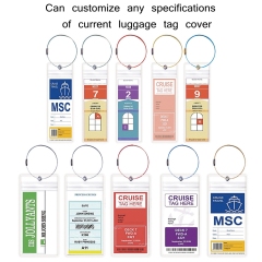 JUSTOP New Design Wholesale Custom Clear PVC Cruise Luggage Tags Travel Luggage Tag Sublimation Suitcase Tag
